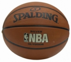 Spalding Basket Ball Silver National Basketball Association (nba) Outdoor # 6