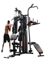 Multi Functional 3 Station multi gym With Punching Bag