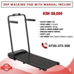 3HP Walking Pad with Manual Incline